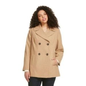 AVA&VIV Double Breasted Peacoat Brown Wool Size X